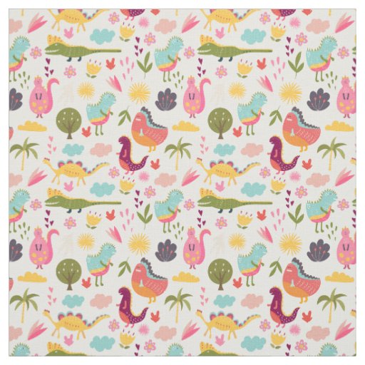 Cute Dinosaurs Fabric