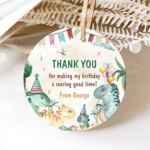 Cute Dinosaurs First Birthday Party Favor Tags