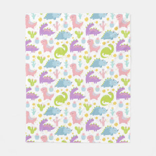 Cute Dinosaurs Fleece Blanket