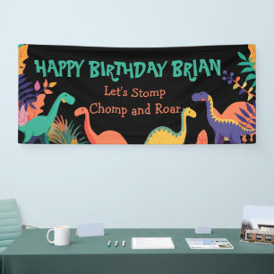 Cute Dinosaurs kid's Birthday Banner