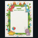 Cute Dinosaurs Kids Customized Mitzvah Notes Letterhead<br><div class="desc">Whether you're a parent or a teacher (a moreh or a morah), encourage the kids to do good deeds with these Mitzvah Notes that show appreciation every time children do mitzvos. // mitzvah note notepad, mitzva educational school notes, jewish appreciation education aid, kids childrens mitzvos, "judaism encouragement well done", good...</div>