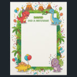 Cute Dinosaurs Kids Customized Mitzvah Notes Letterhead<br><div class="desc">Whether you're a parent or a teacher (a moreh or a morah), encourage the kids to do good deeds with these Mitzvah Notes that show appreciation every time children do mitzvos. // mitzvah note notepad, mitzva educational school notes, jewish appreciation education aid, kids childrens mitzvos, "judaism encouragement well done", good...</div>
