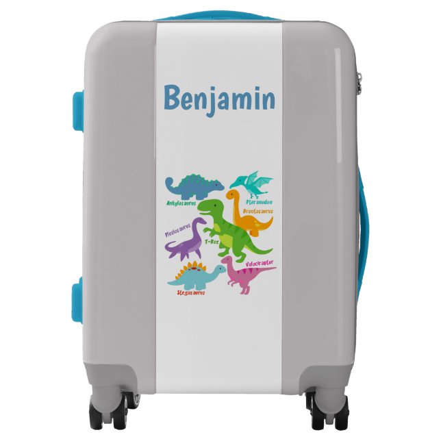 Cute Dinosaurs Kids Personalized  Luggage (Front)