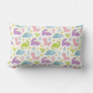 Cute Dinosaurs Lumbar Pillow