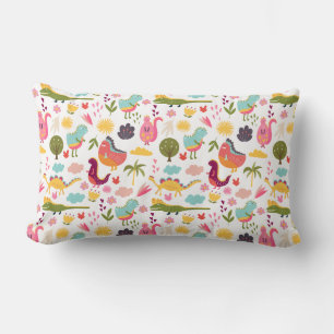 Cute Dinosaurs Lumbar Pillow