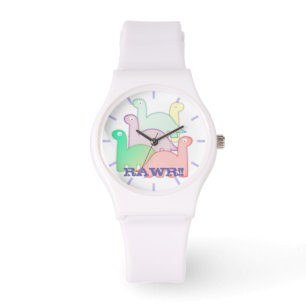Cute Dinosaurs Pastel Colorful Watch