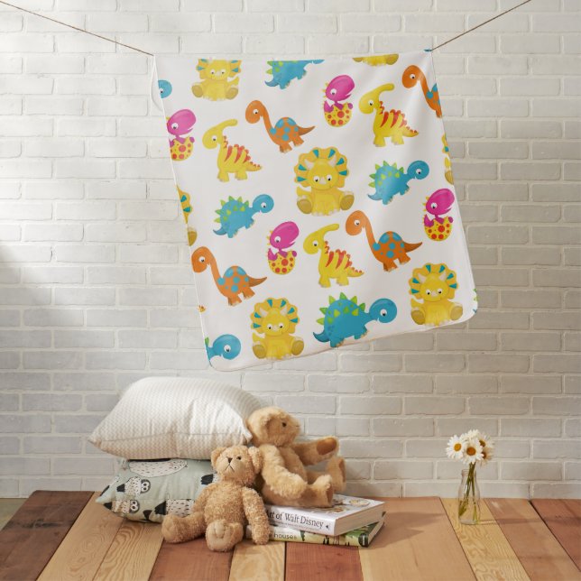 Cute Dinosaurs, Pattern Of Dinosaurs, Baby Dino Blanket (In Situ)