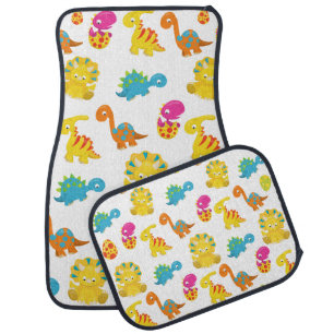 Cute Dinosaurs, Pattern Of Dinosaurs, Baby Dino Car Floor Mat