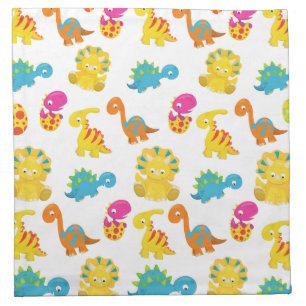 Cute Dinosaurs, Pattern Of Dinosaurs, Baby Dino Cloth Napkin