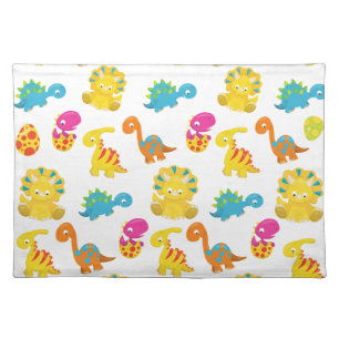 Cute Dinosaurs, Pattern Of Dinosaurs, Baby Dino Cloth Placemat