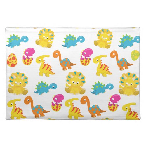 Cute Dinosaurs Pattern Of Dinosaurs Baby Dino Cloth Placemat