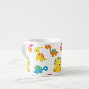 Cute Dinosaurs, Pattern Of Dinosaurs, Baby Dino Espresso Cup