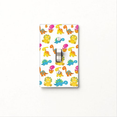Cute Dinosaurs Pattern Of Dinosaurs Baby Dino Light Switch Cover