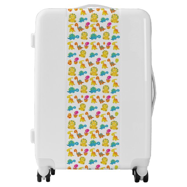 Cute Dinosaurs, Pattern Of Dinosaurs, Baby Dino Luggage (Front)
