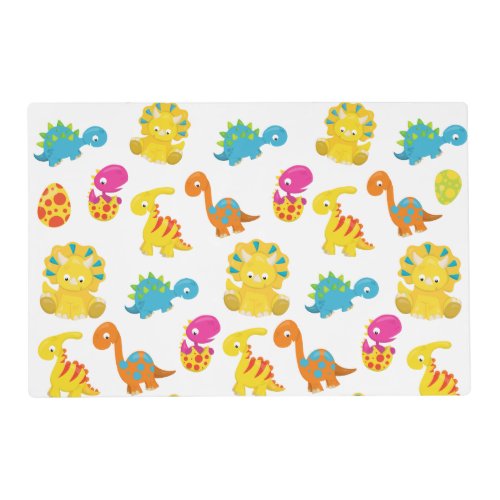 Cute Dinosaurs Pattern Of Dinosaurs Baby Dino Placemat