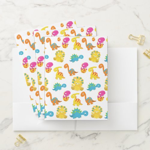 Cute Dinosaurs Pattern Of Dinosaurs Baby Dino Pocket Folder