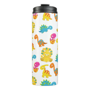 Cute Dinosaurs, Pattern Of Dinosaurs, Baby Dino Thermal Tumbler
