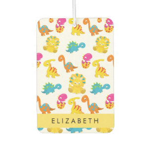 Cute Dinosaurs, Pattern Of Dinosaurs, Your Name Air Freshener