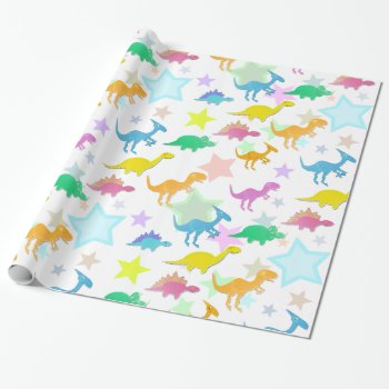 Cute Dinosaurs Pattern Wrapping Paper by dinoshop at Zazzle