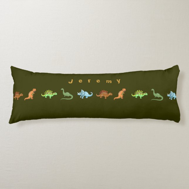 Cute Dinosaurs Personalized Pillow Add Your Name (Front)