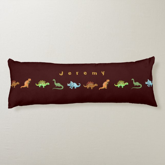 Cute Dinosaurs Personalized Pillow Add Your Name (Back)
