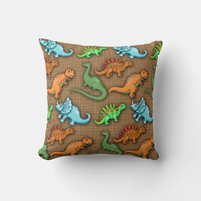 Cute Dinosaurs Pillow for Kids (Front)