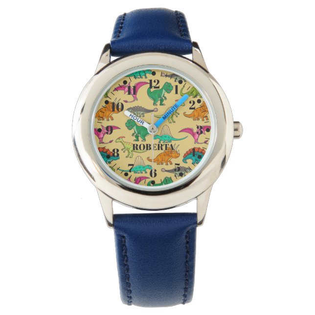 Cute Dinosaurs Prehistoric Kids Watch (Front)