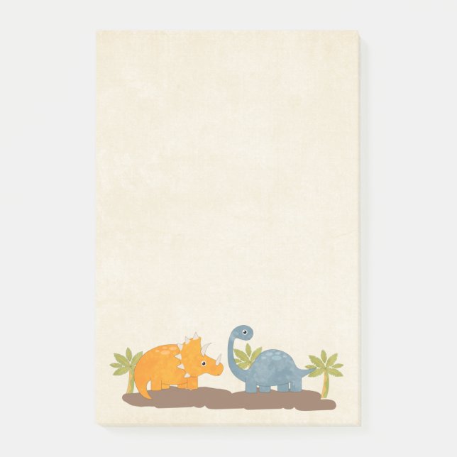 Cute Dinosaurs Prehistoric Wildlife Post-it Notes (Front)
