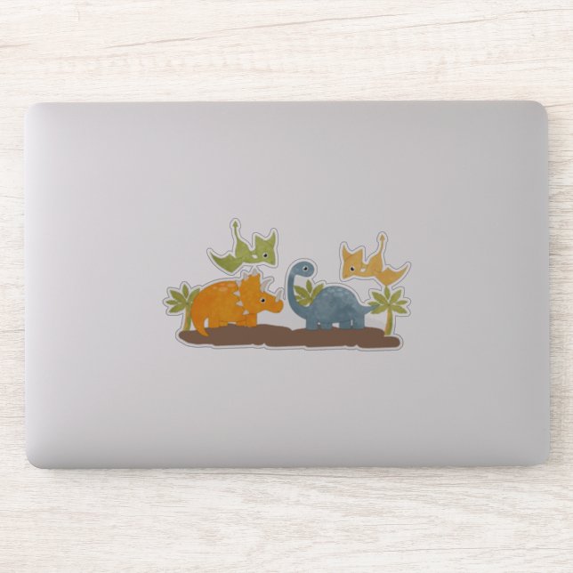 Cute Dinosaurs Prehistoric Wildlife Sticker (Computer)