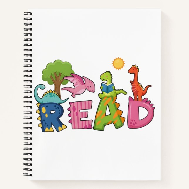 Cute Dinosaurs Read Book Elementary Teacher (Front)