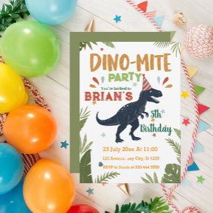 Cute Dinosaurs roar Boy Birthday Invitation