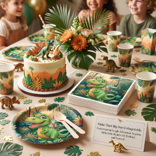 Cute Dinosaurs roar Boy Birthday party  Napkins