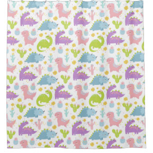 Cute Dinosaurs Shower Curtain