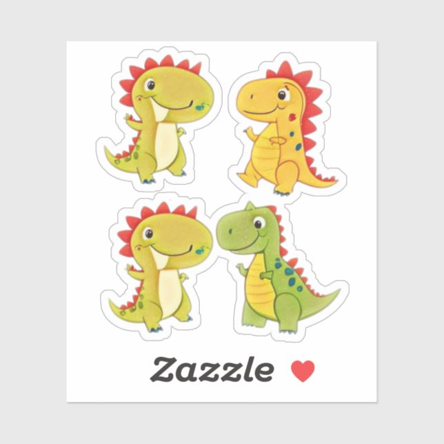 Cute Dinosaurs  Sticker (Sheet)