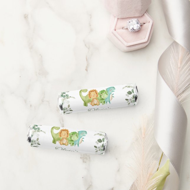 Cute Dinosaurs, T-Rex, Jurassic, Baby Shower Breath Savers® Mints (Wedding)