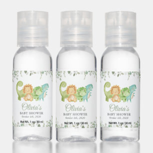 Cute Dinosaurs, T-Rex, Jurassic, Baby Shower Hand Sanitizer