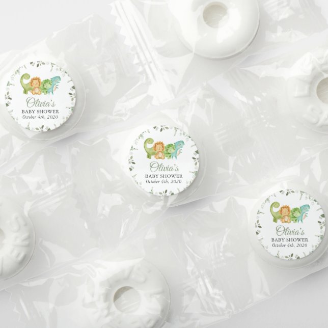 Cute Dinosaurs, T-Rex, Jurassic, Baby Shower Life Saver® Mints (Assorted)