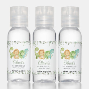 Cute Dinosaurs, T-Rex, Jurassic, First Birthday Hand Sanitizer