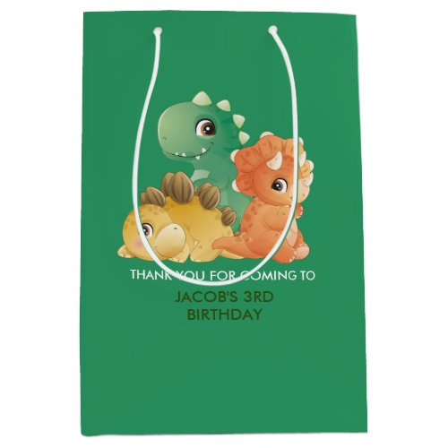 Cute Dinosaurs Theme Birthday Party Medium Gift Bag