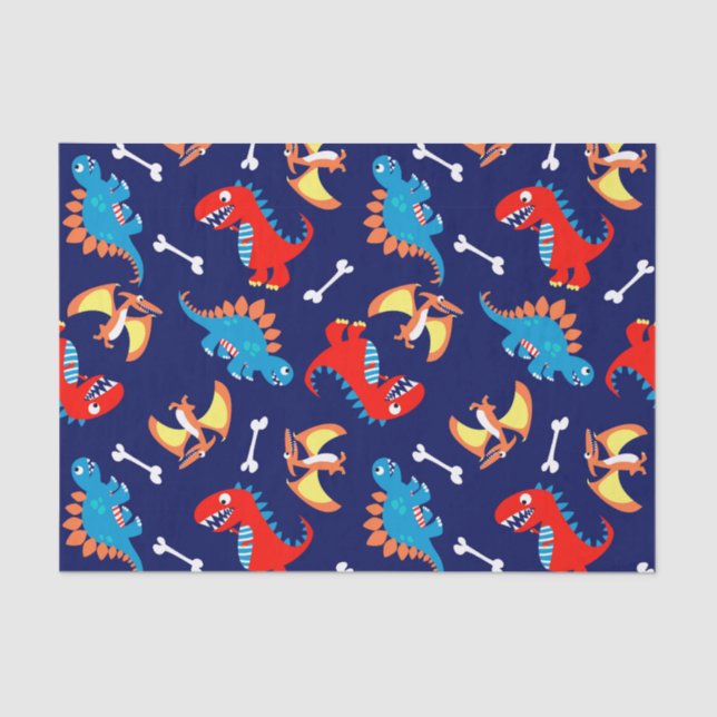 Cute dinosaurs tissue paper (Front)
