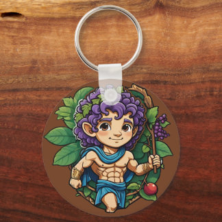 Cute Dionysus Greek Mythology God Keychain