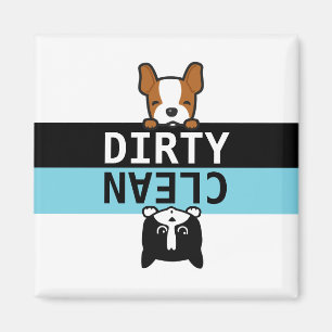 Cute Dirty / Clean Dishwasher Magnet