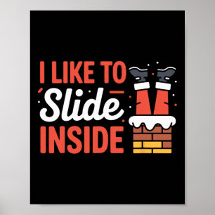 Cute Disc Golf Quote Slide Inside Chains Ultimate Poster