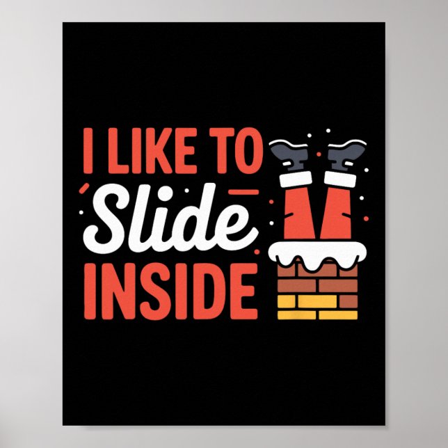 Cute Disc Golf Quote Slide Inside Chains Ultimate  Poster (Front)