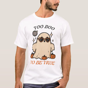 Cute Disco Ghost Halloween  T-Shirt