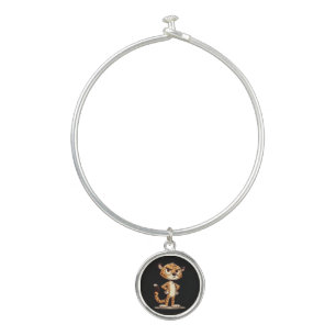 cute, disgruntled cheetah bangle bracelet