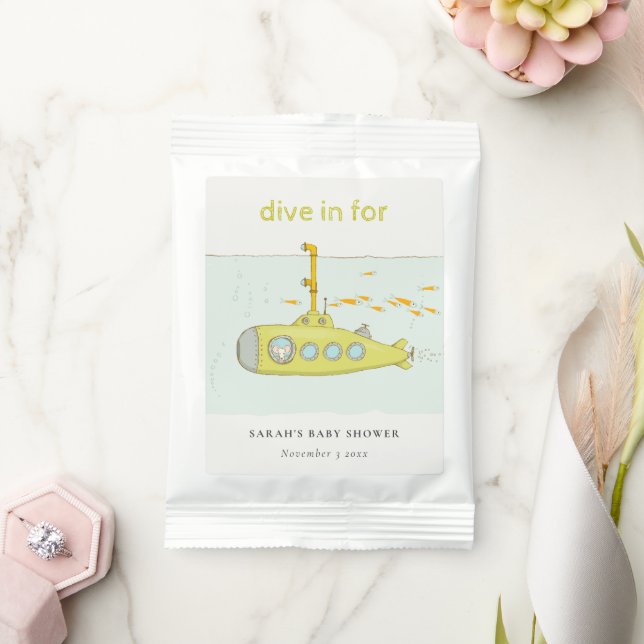 Cute Dive In Underwater Submarine Baby Shower  Lemonade Drink Mix (Wedding)