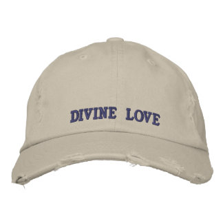 Cute Divine Love Quote Rustic Stone Vintage  Embroidered Baseball Cap