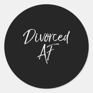 Cute Divorce Gift For Women Funny Divorcee Idea Di Classic Round Sticker