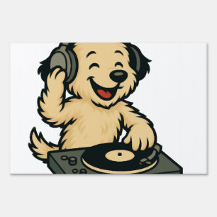 Cute DJ Dog with Headphones � Fun Kids Gift Sign